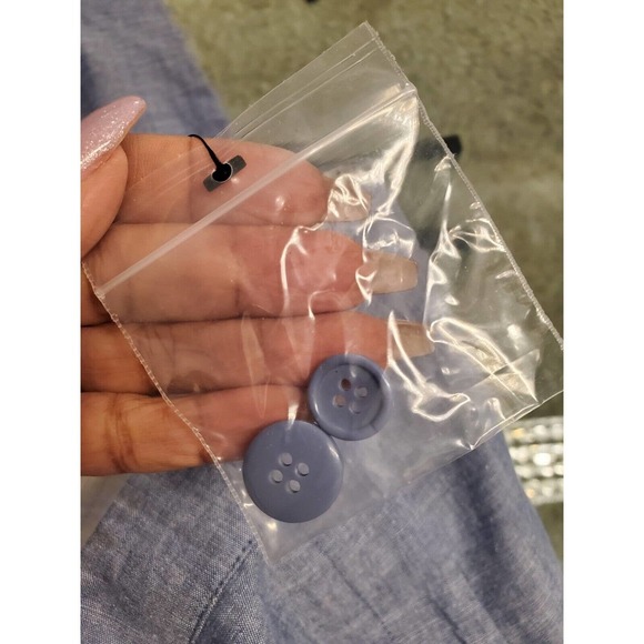 Talbots Womens Blue 100% Cotton Pockets Flat Front Straight Leg Pants Size 12P - Picture 13 of 15